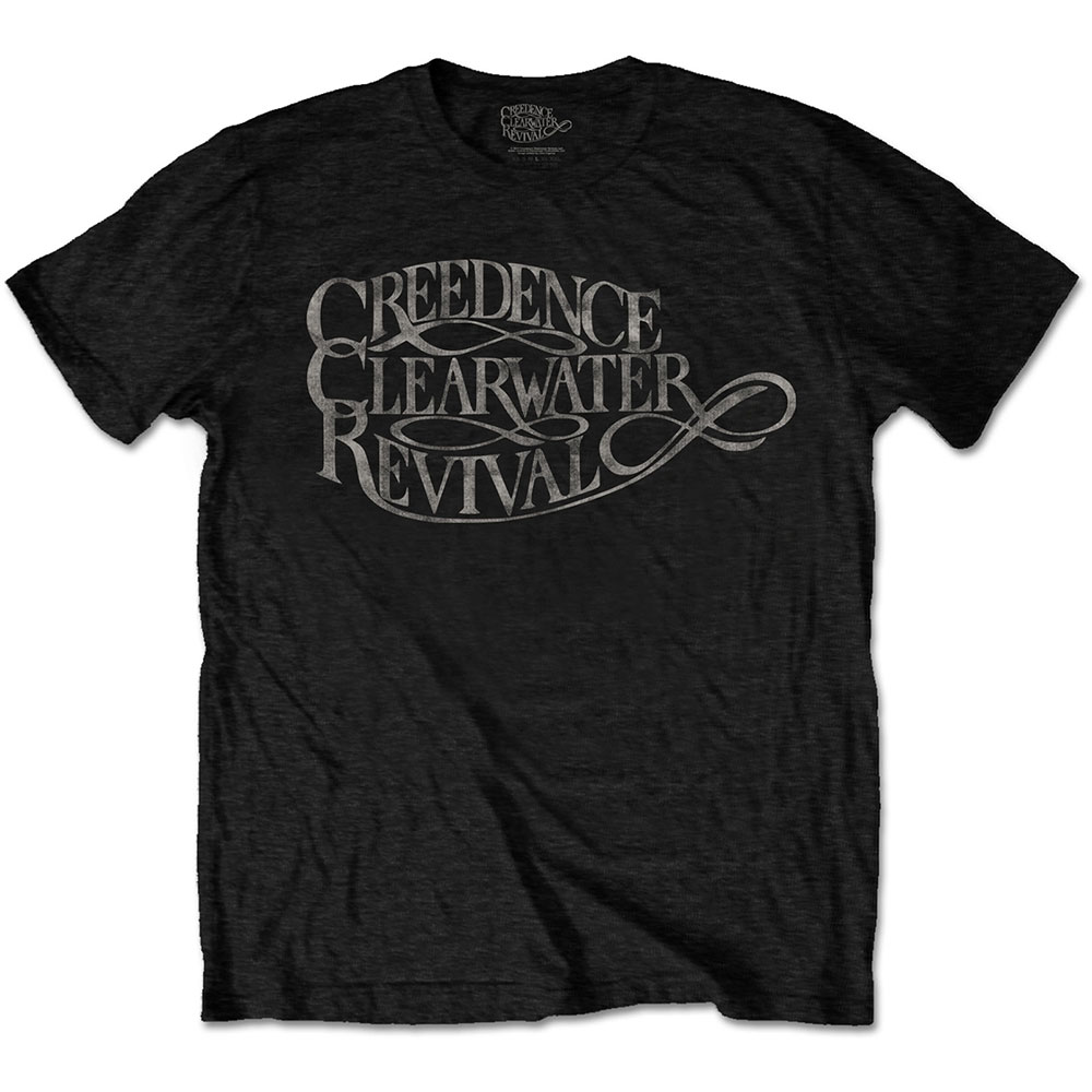 Tričko Creedence Clearwater Revival - Vintage Logo, Unisex,Čierna,M