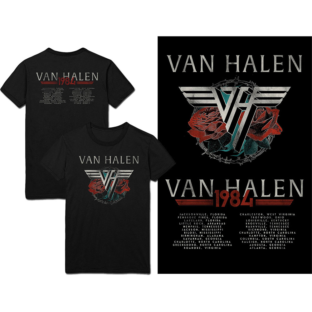 Tričko Van Halen - 84 Tour, Unisex,Čierna,XXL