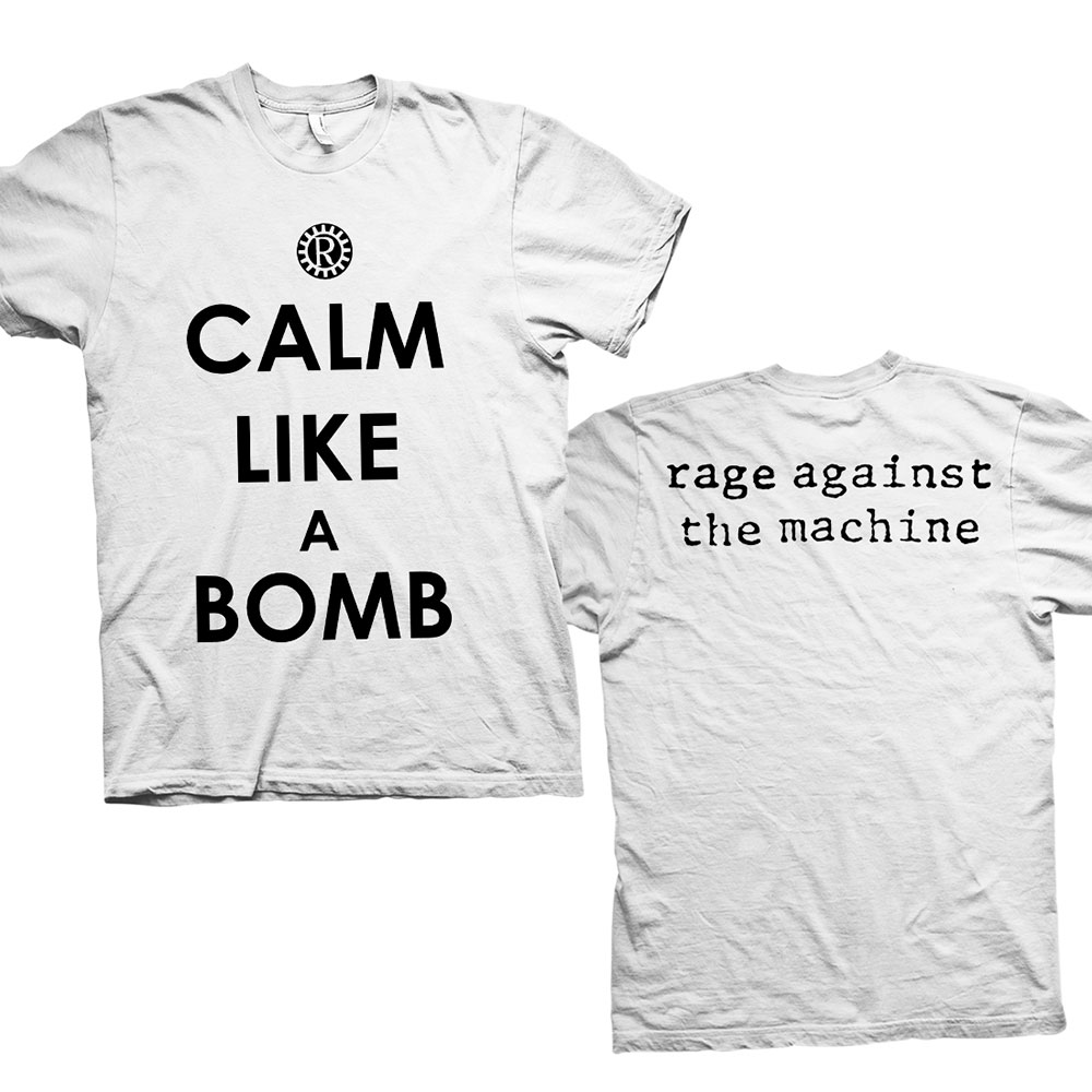 Tričko Rage Against the Machine - Calm Like A Bomb, Unisex,Biela,XXL