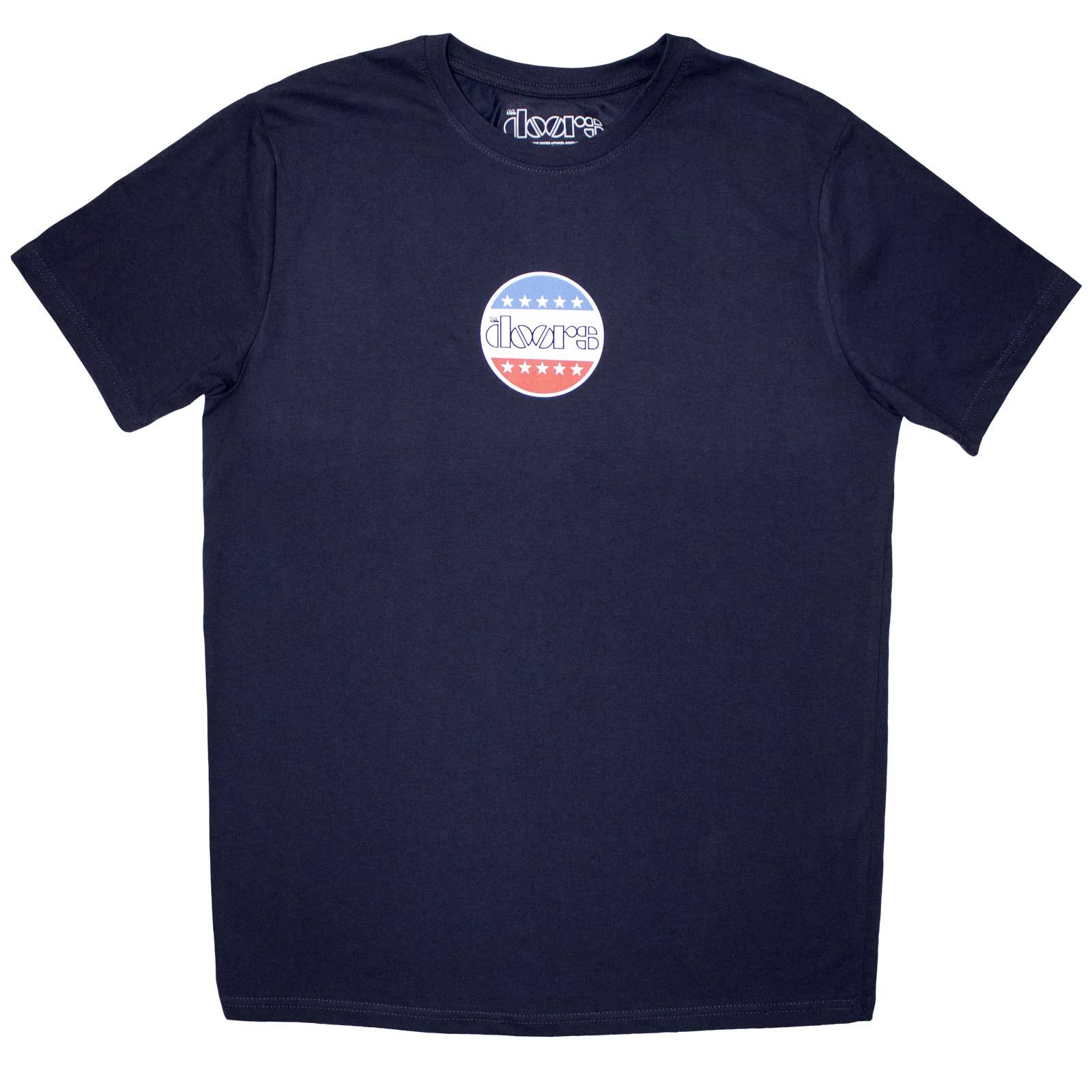 Tričko The Doors - Mini Stars Logo, Unisex,Modrá,L