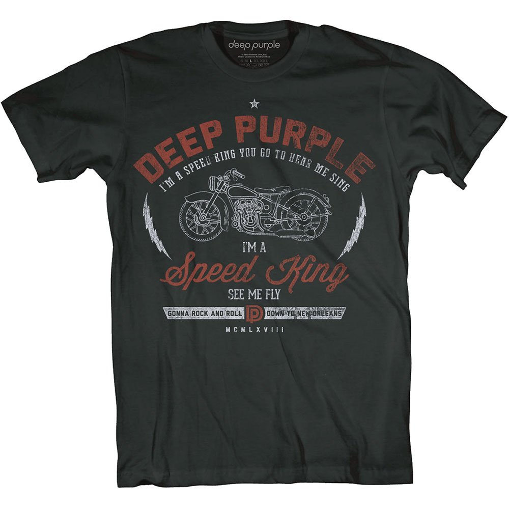 Tričko Deep Purple - Speed King, Unisex,Čierna,XXL