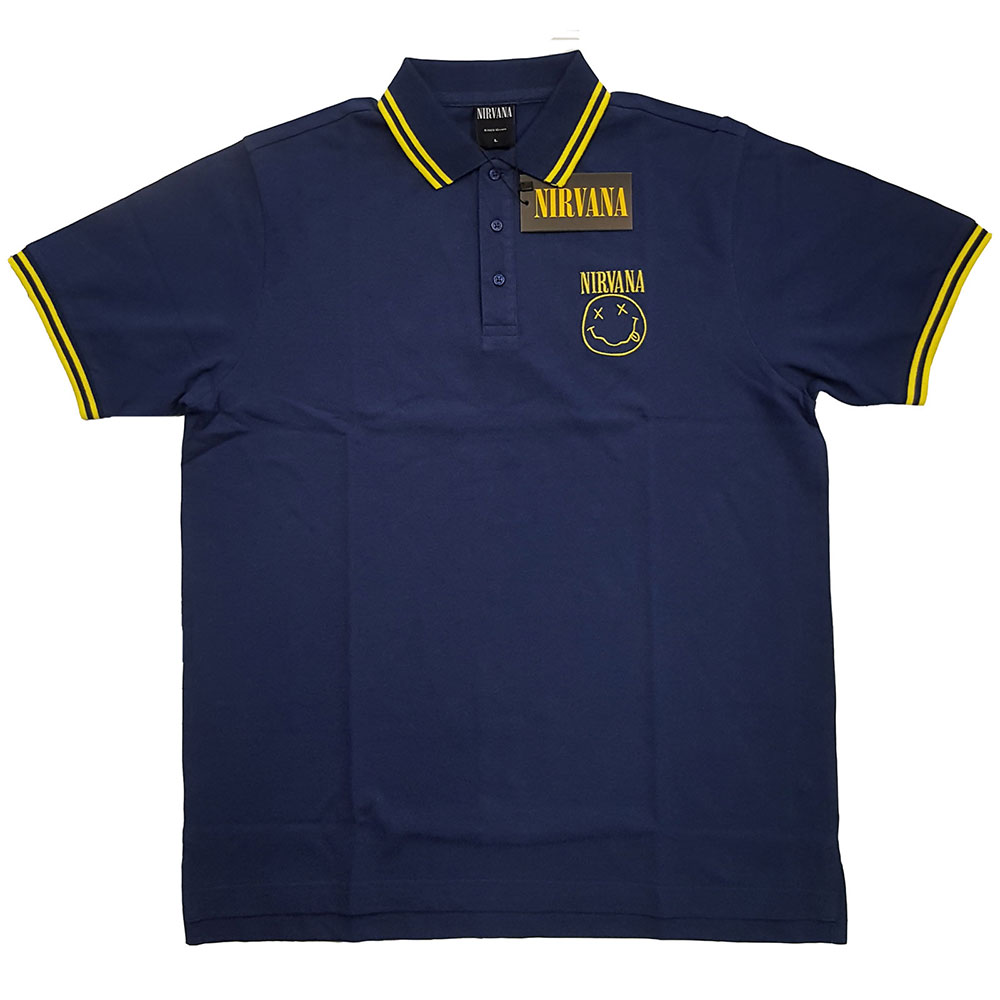 Polokošeľa Nirvana - Smiley, Unisex,Modrá,XXL