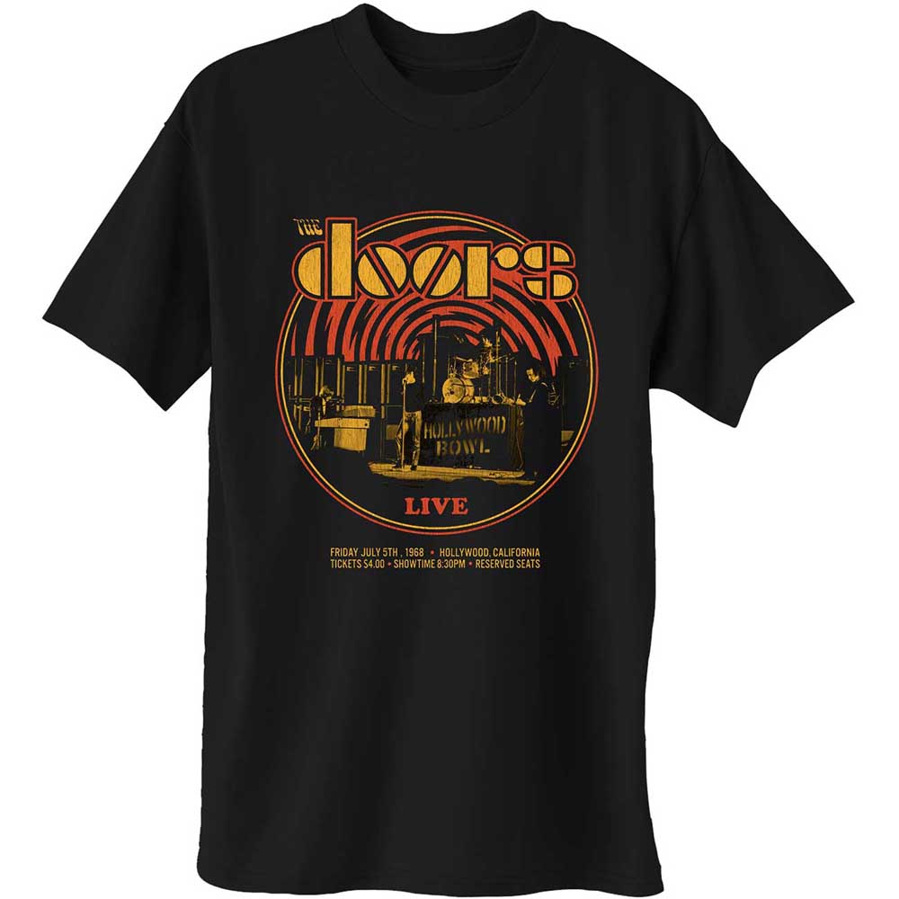 Tričko The Doors - 68 Retro Circle, Unisex,Čierna,M