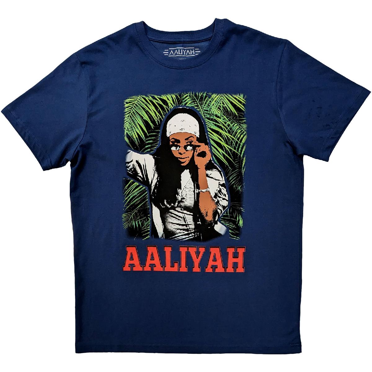 Tričko Aaliyah - Foliage, Unisex,Modrá,XXL