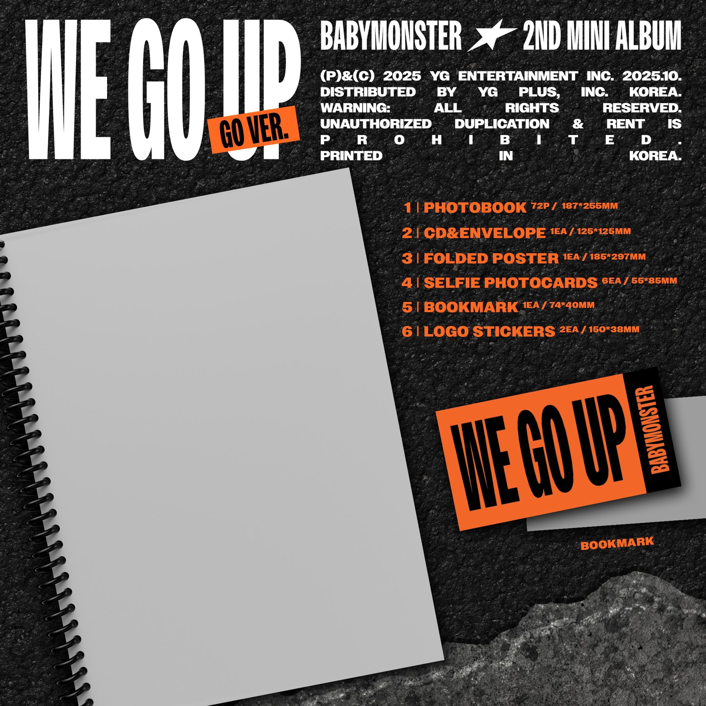 CD Babymonster - We Go Up / PHOTOBOOK GO VERSION