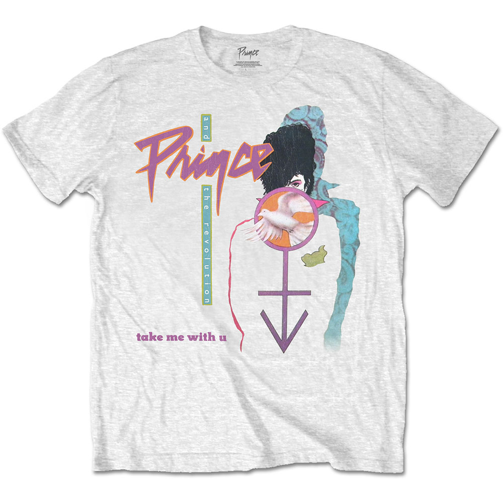 Tričko Prince - Take Me With U, Unisex,Biela,XL