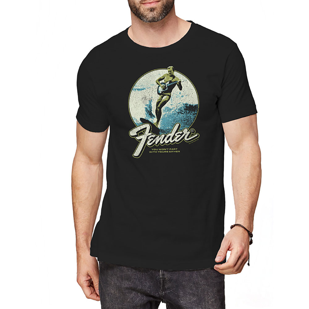 Tričko Fender - Surfer, Unisex,Čierna,XXL