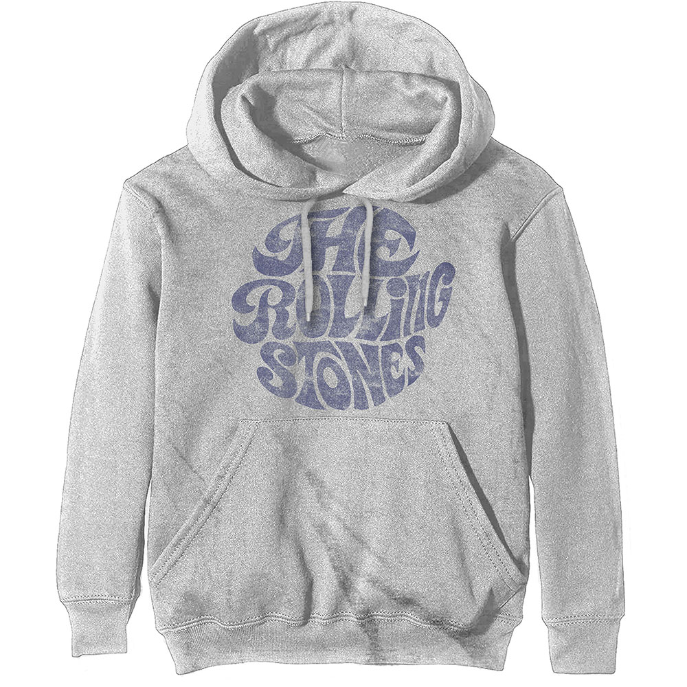 Mikina The Rolling Stones - Vintage 70s Logo, Unisex,Biela,XXL