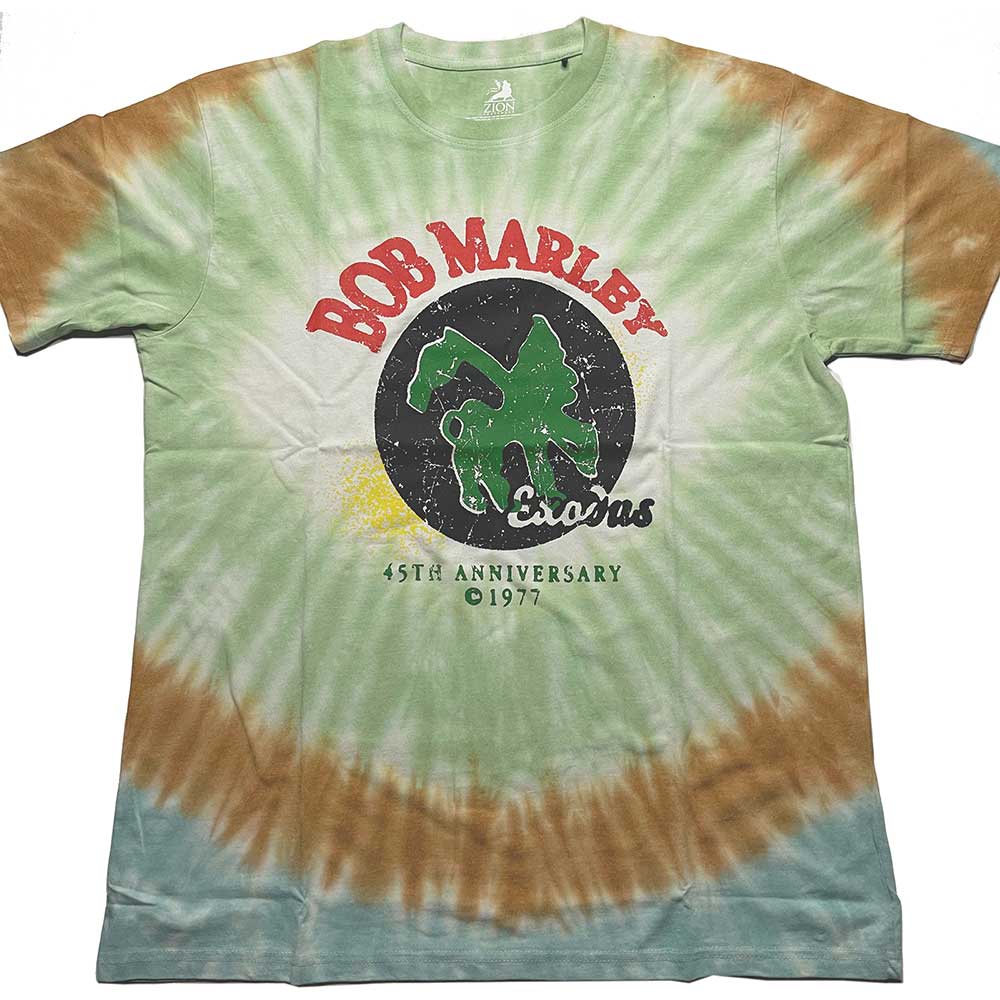 Tričko Bob Marley - 45th Anniversary, Unisex,Zelená,XXL