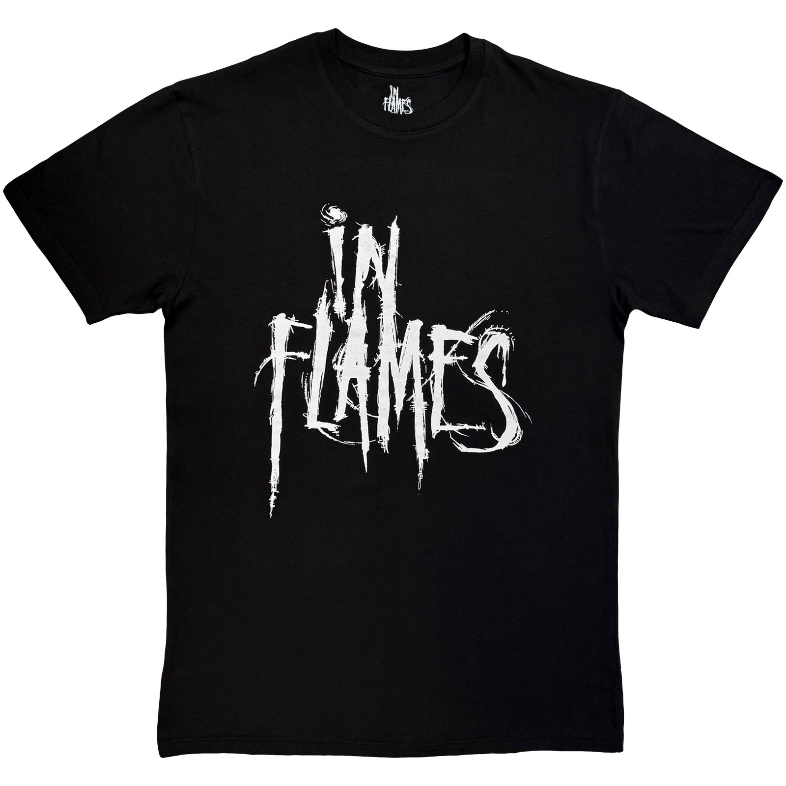 Tričko In Flames - Logo Mono, Unisex,Čierna,XXL
