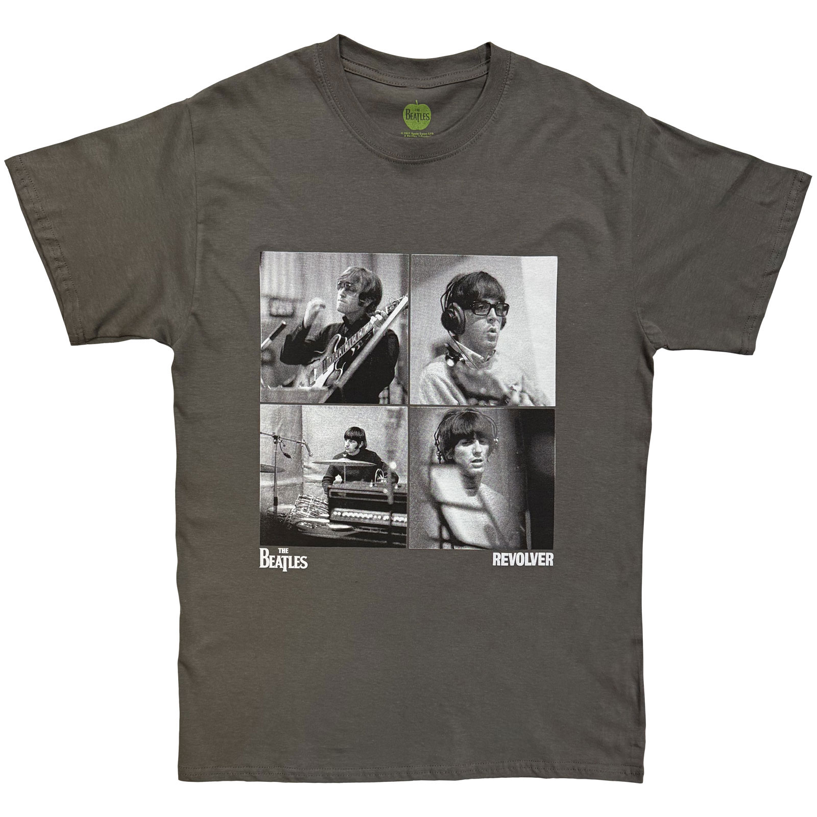 Tričko The Beatles - Revolver Studio Shots, Unisex,Šedá,3XL