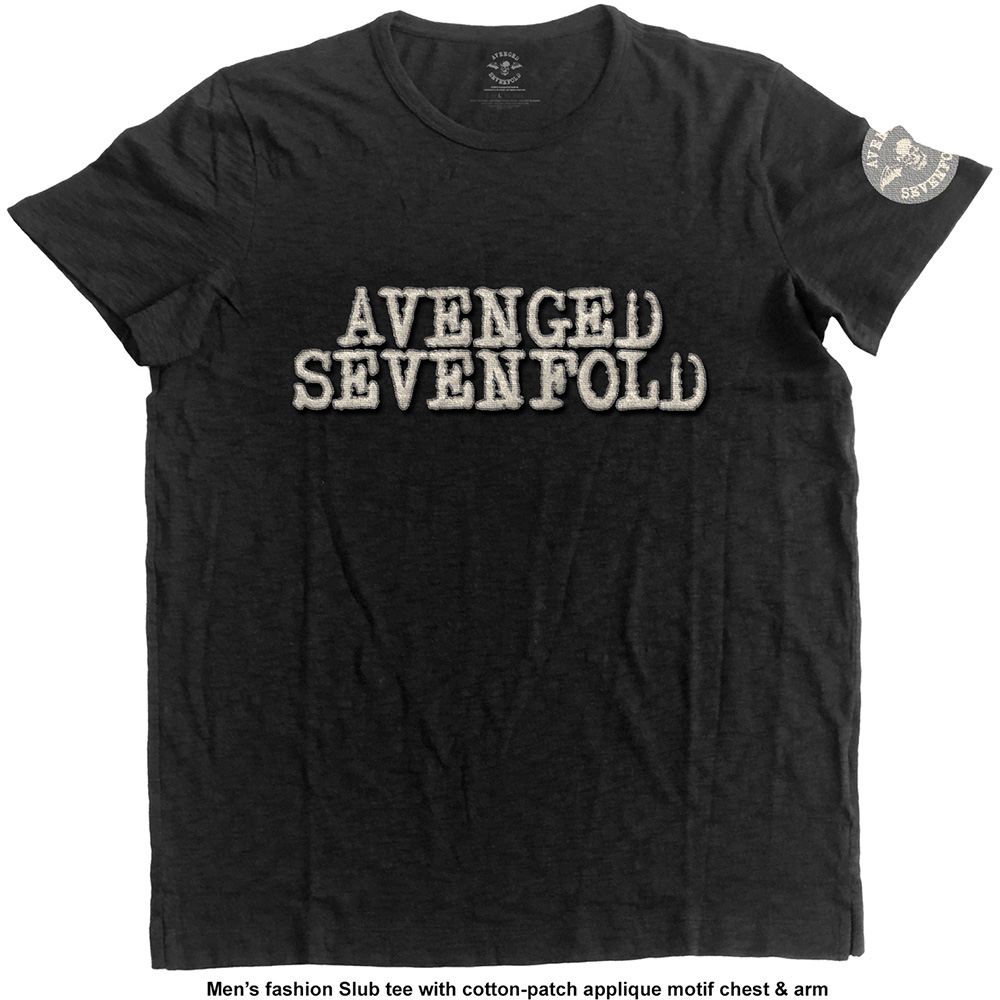 Tričko Avenged Sevenfold A7X - Logo & Death Bat, Unisex,Čierna,XL