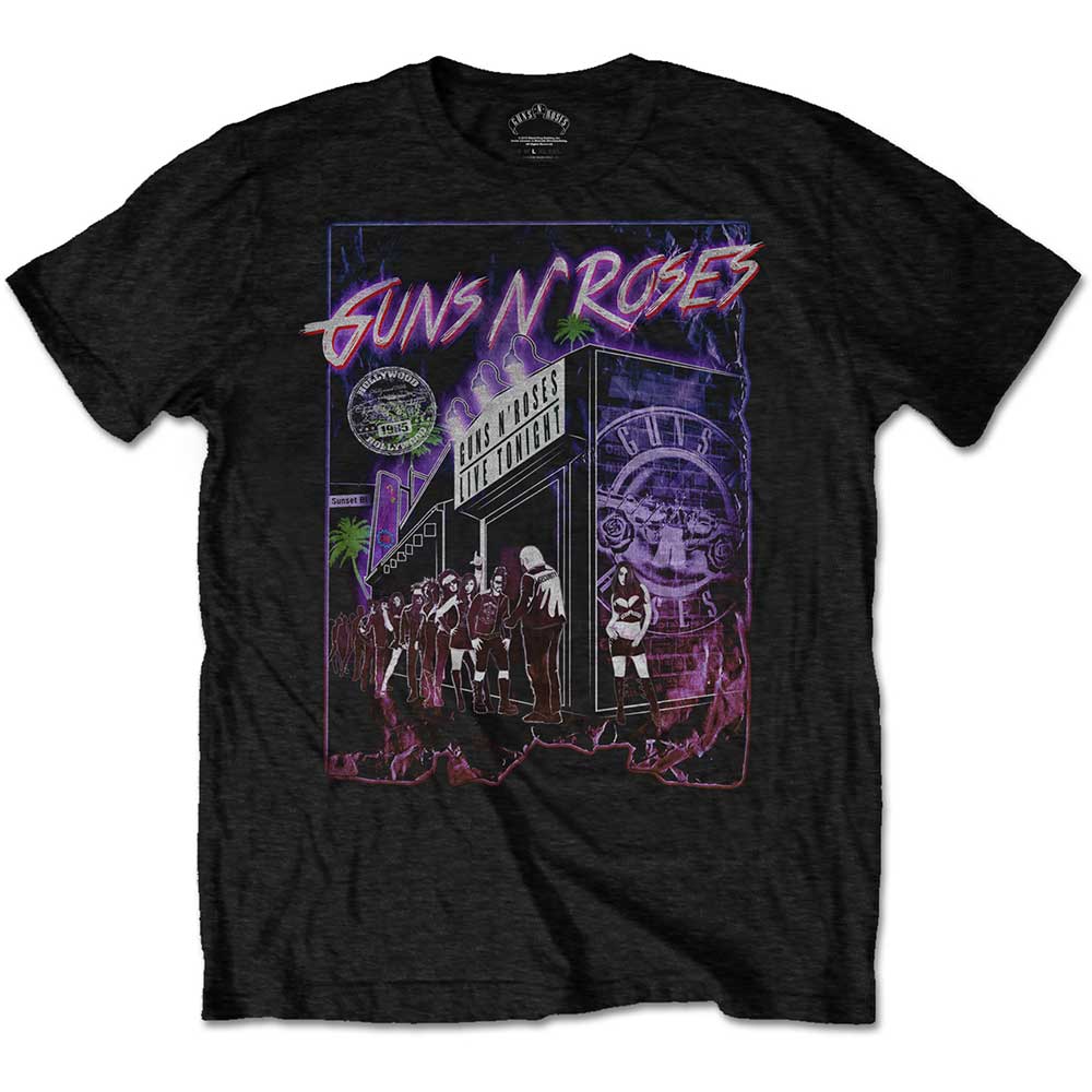 Tričko Guns N’ Roses - Sunset Boulevard, Unisex,Čierna,XXL