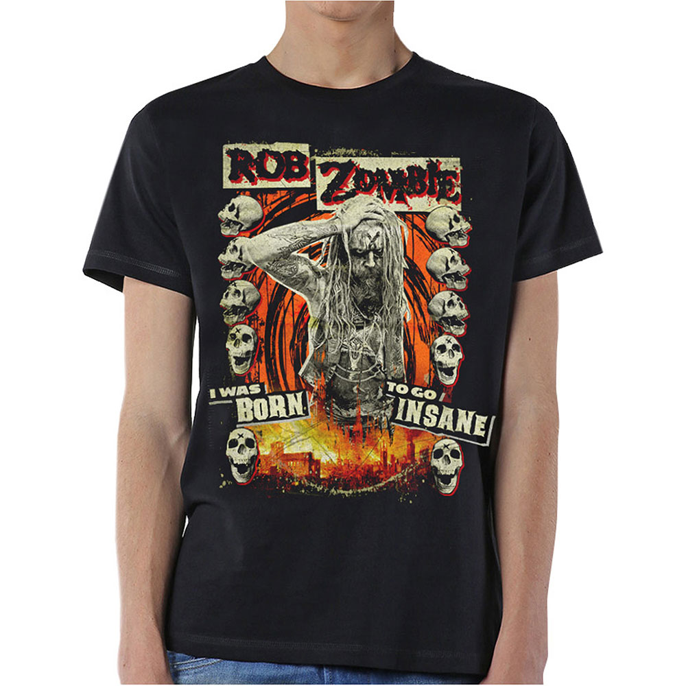 Tričko Rob Zombie - Born to Go Insane, Unisex,Čierna,XL