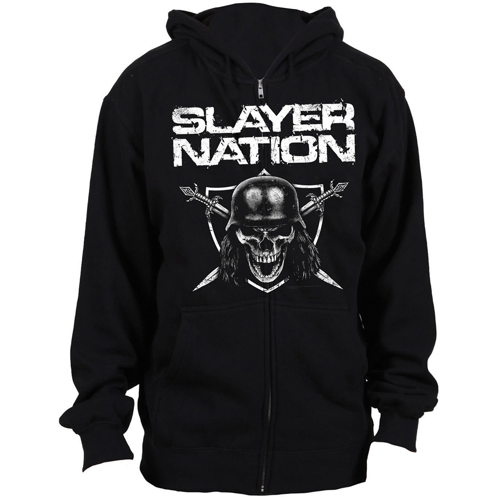 Mikina na zips Slayer - Nation, Unisex,Čierna,M