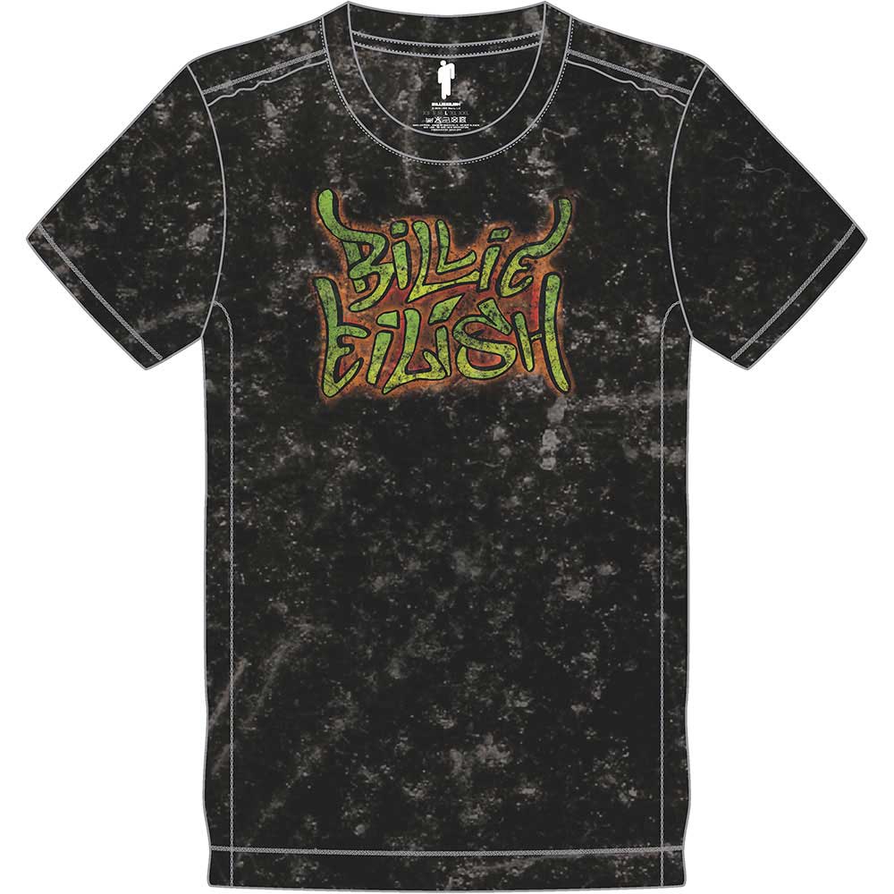 Tričko Billie Eilish - Graffiti, Unisex,Čierna,XXL