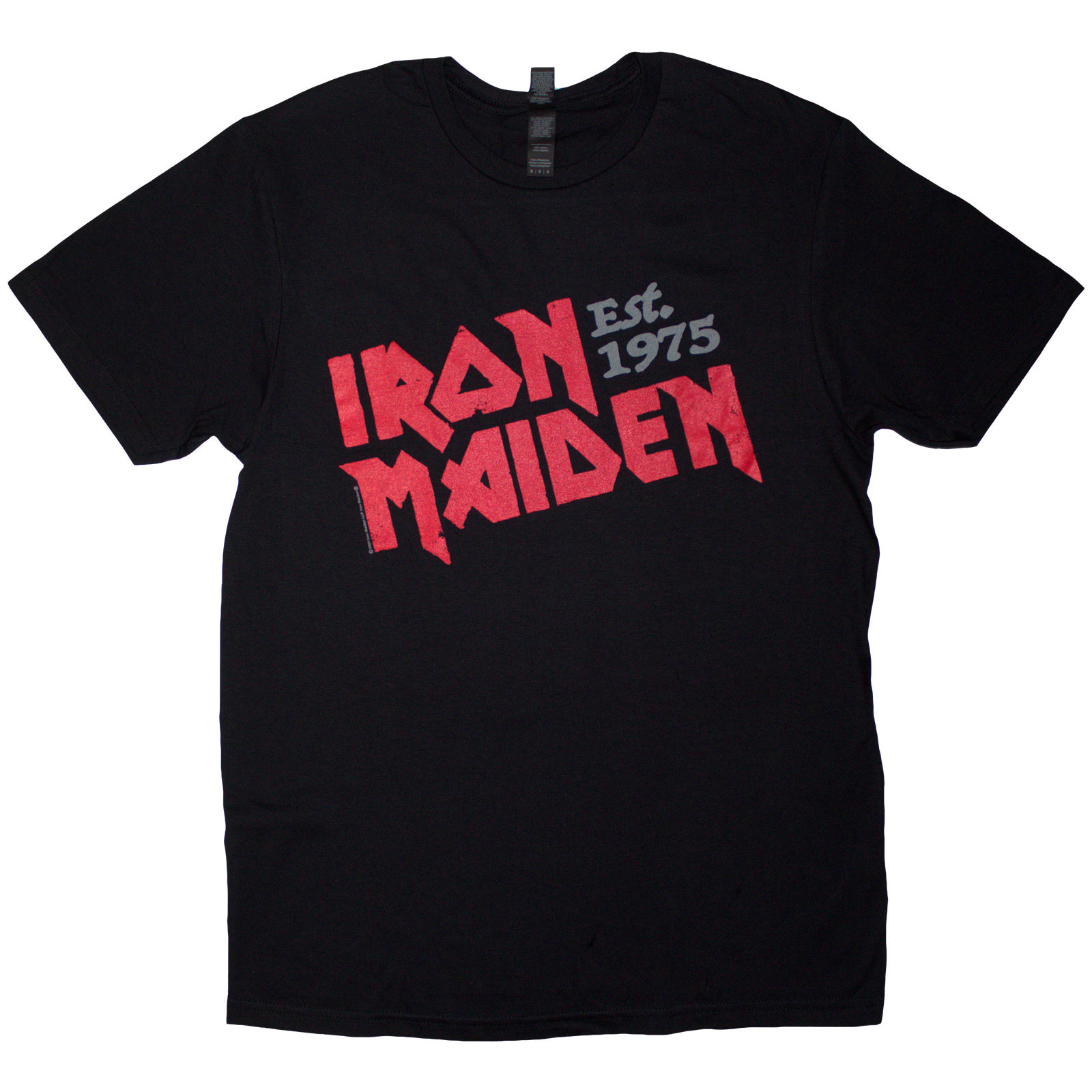 Tričko Iron Maiden - Est. 1975 Slanted Logo, Unisex,Čierna,XXL