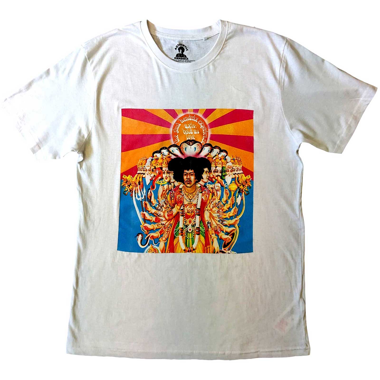 Tričko Jimi Hendrix - Axis, Unisex,Biela,XXL