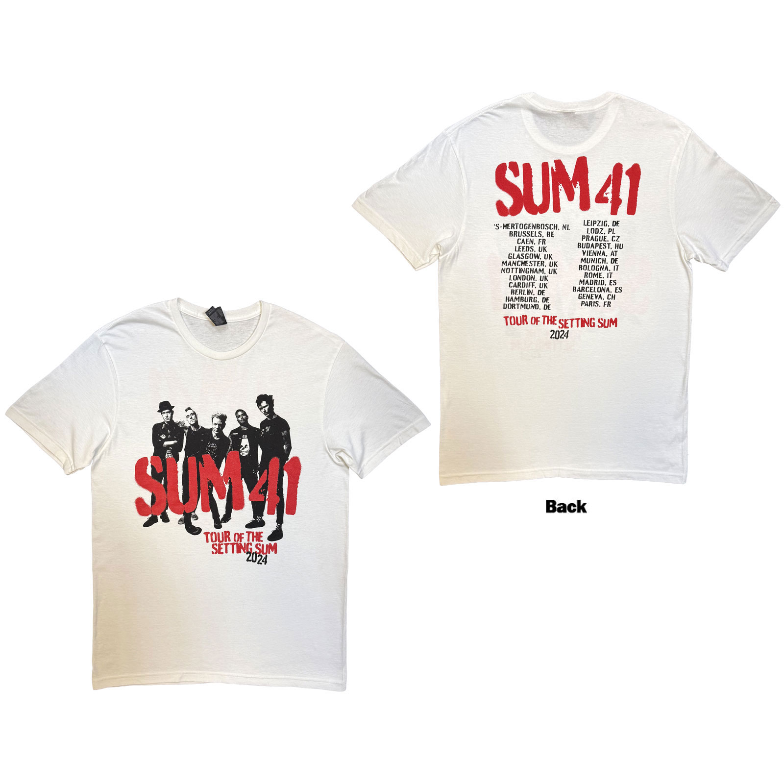Tričko Sum 41 - Tour '24 Pt.2 Spray Paint, Unisex,Biela,XXL