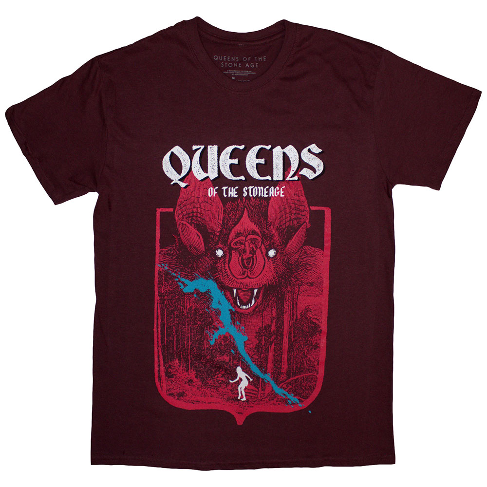 Tričko Queens of the Stone Age - Bat, Unisex,Červená,XXL