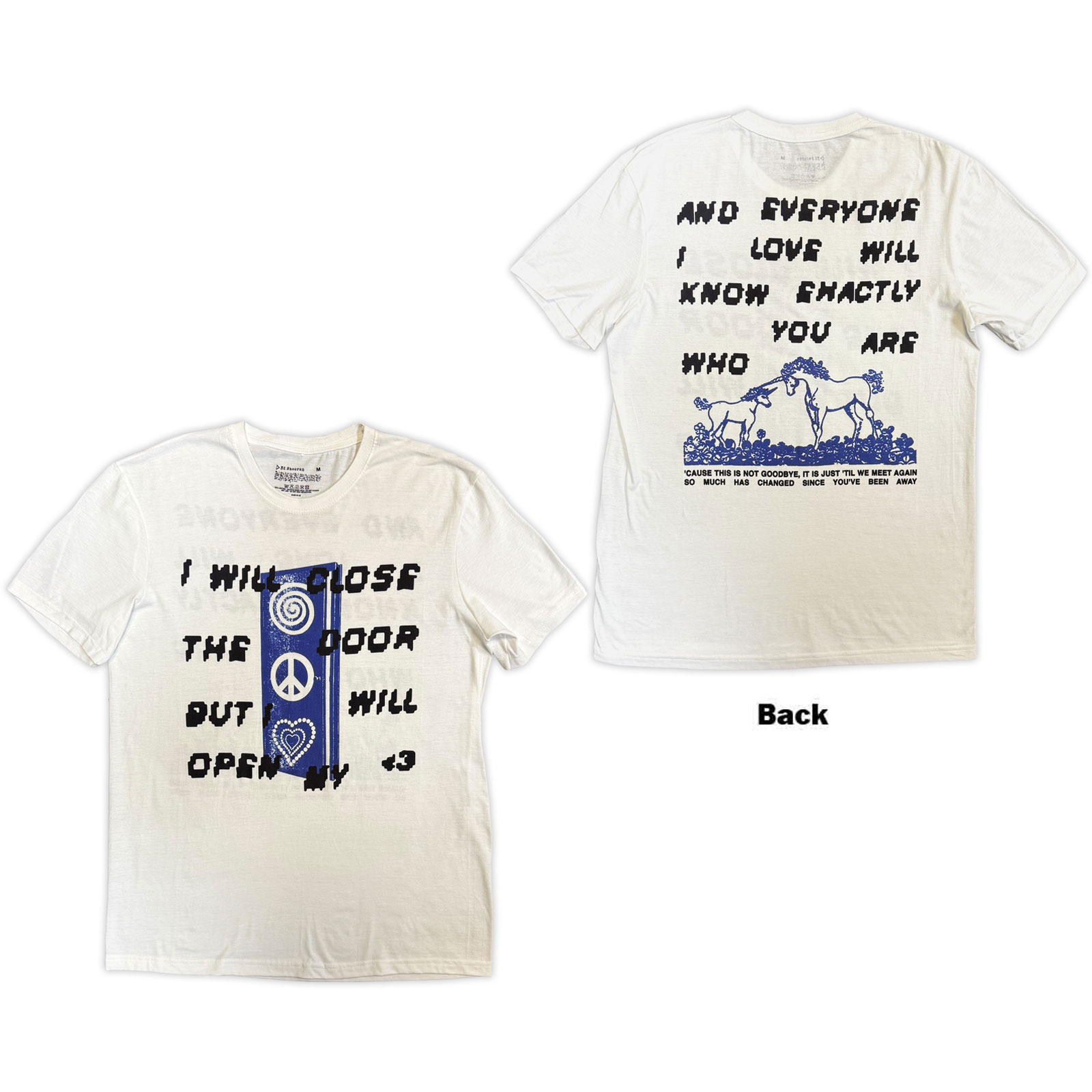 Tričko Ed Sheeran - Close The Door, Unisex,Biela,XXL