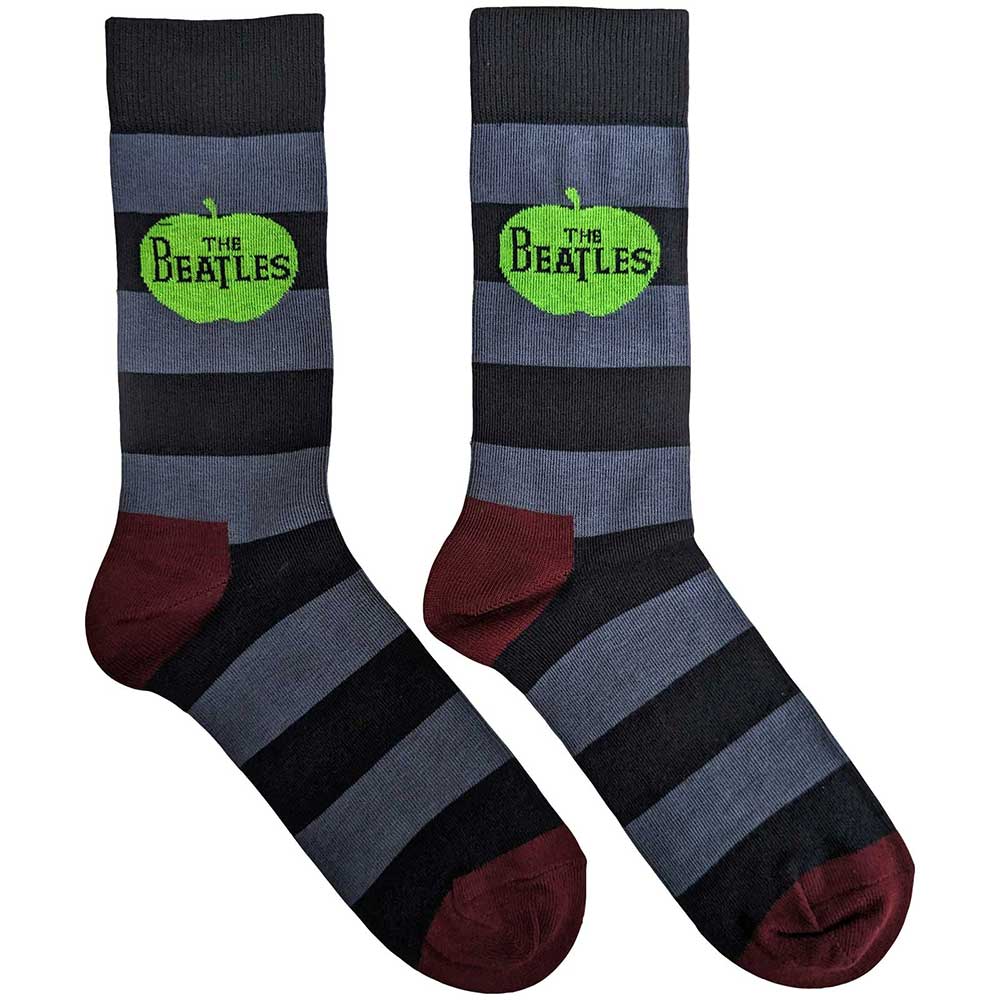 Ponožky The Beatles - Apple & Stripes, Unisex,Modrá,UK 7 - 11
