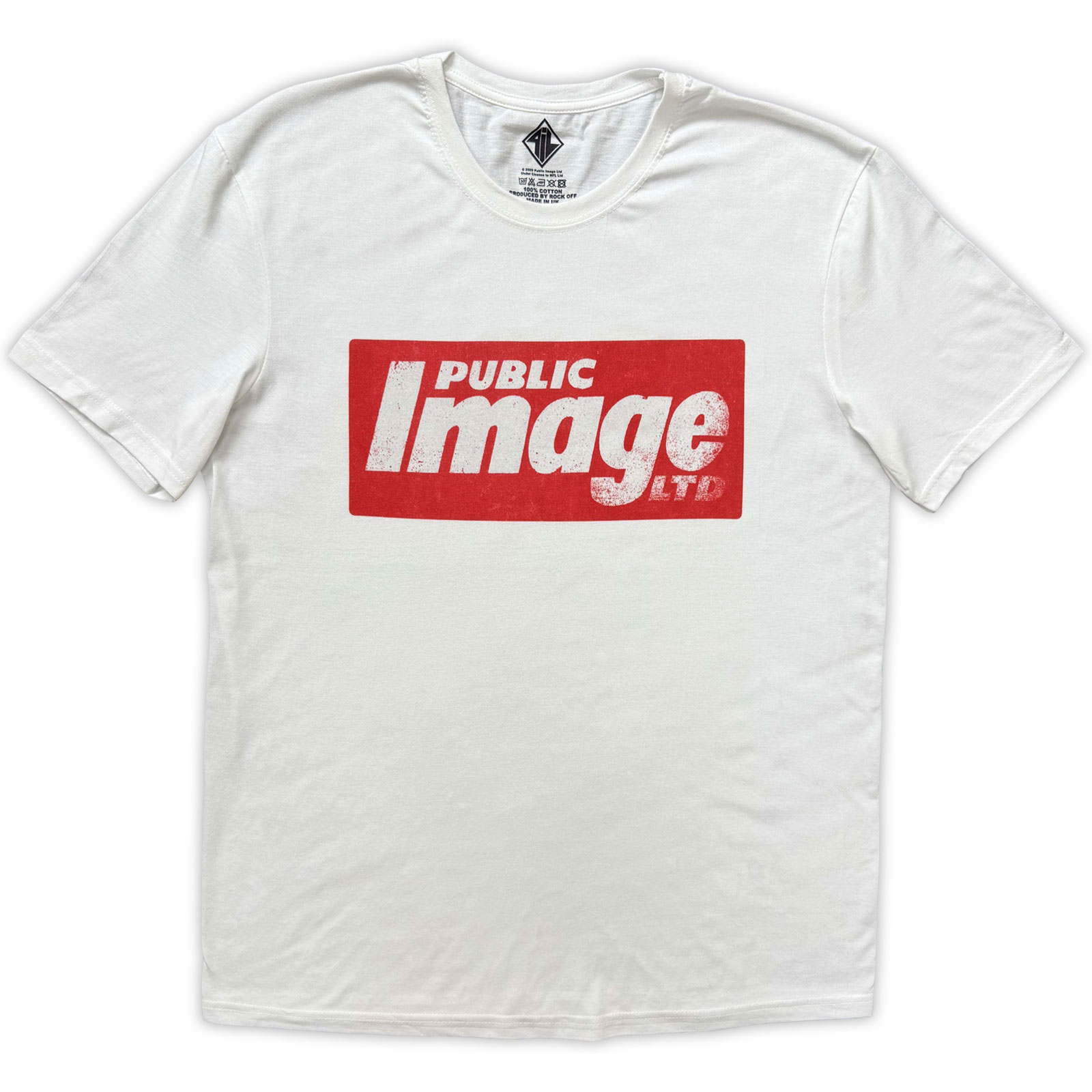 Tričko PIL Public Image Ltd - News Logo, Unisex,Biela,XXL