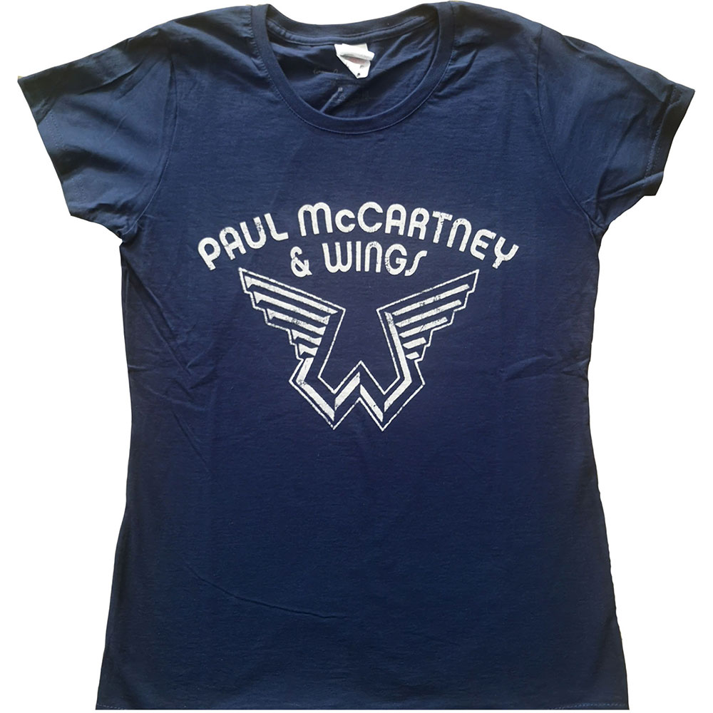 Tričko Paul McCartney - Wings Logo, Žena,Modrá,XXL