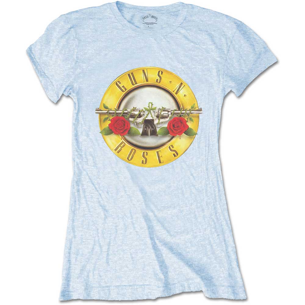 Tričko Guns N’ Roses - Classic Bullet Logo, Žena,Modrá,XS