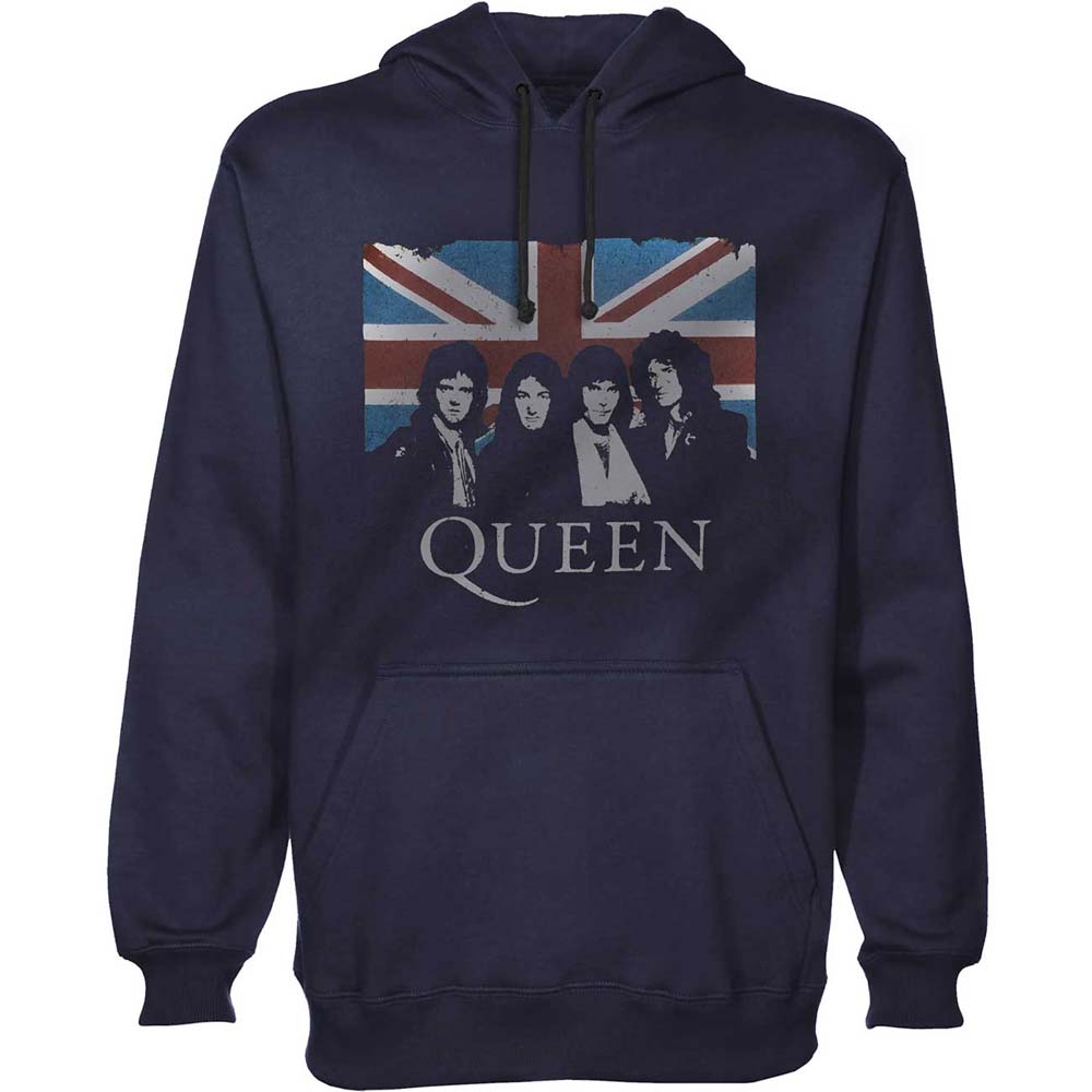 Mikina Queen - Union Jack, Unisex,Modrá,XXL