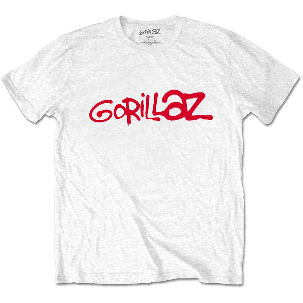 Tričko Gorillaz - Logo, Unisex,Biela,XL