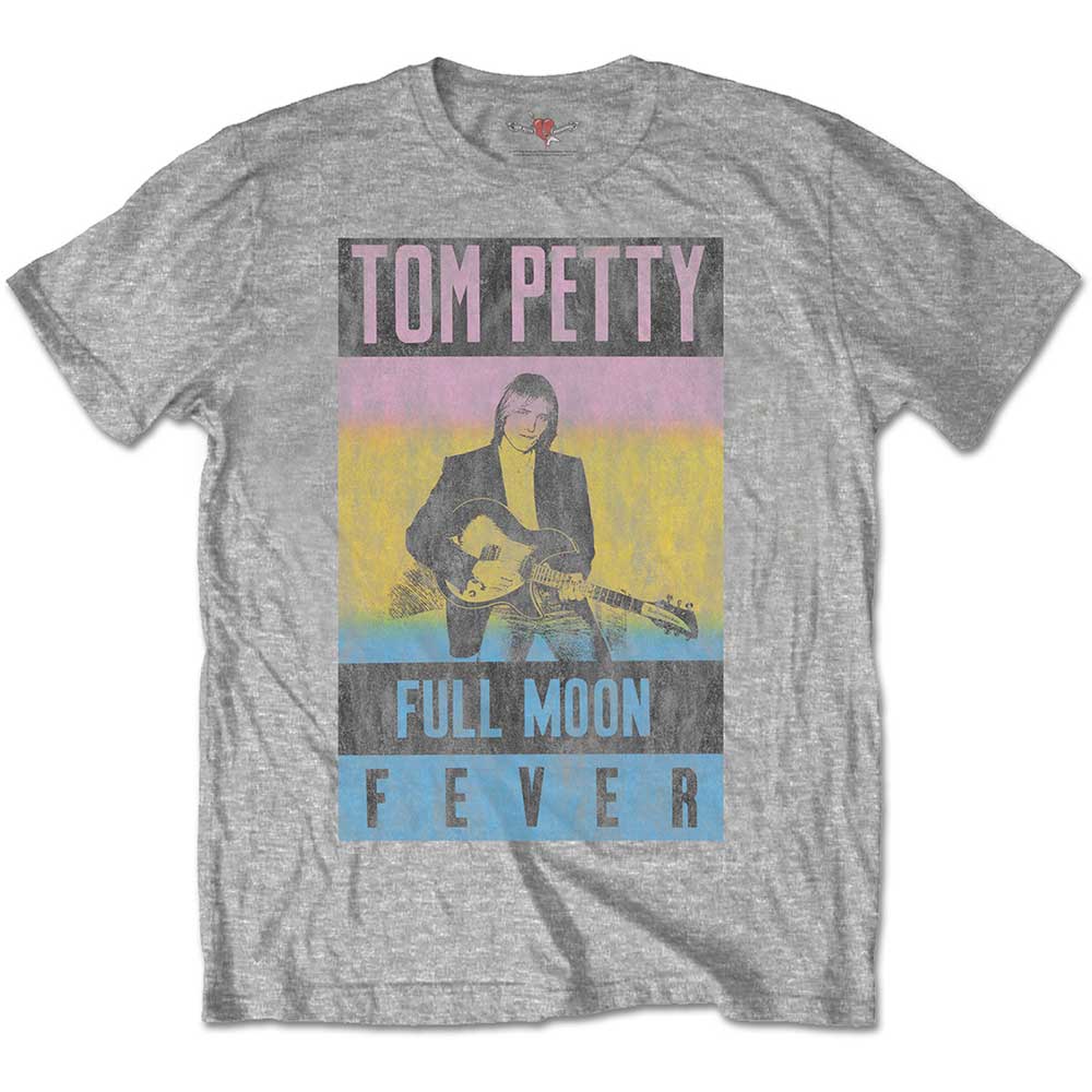Tričko Tom Petty & The Heartbreakers - Full Moon Fever, Unisex,Šedá,XXL