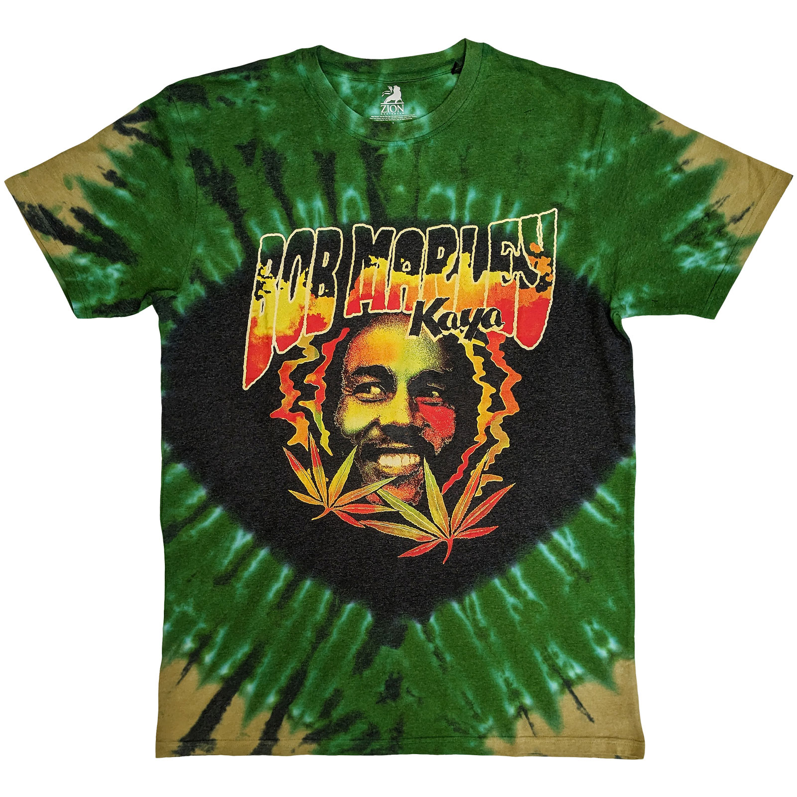 Tričko Bob Marley - Kaya Smoke, Unisex,Zelená,XXL