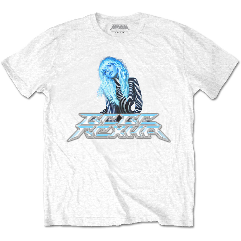Tričko Bebe Rexha - Silver Logo, Unisex,Biela,XXL