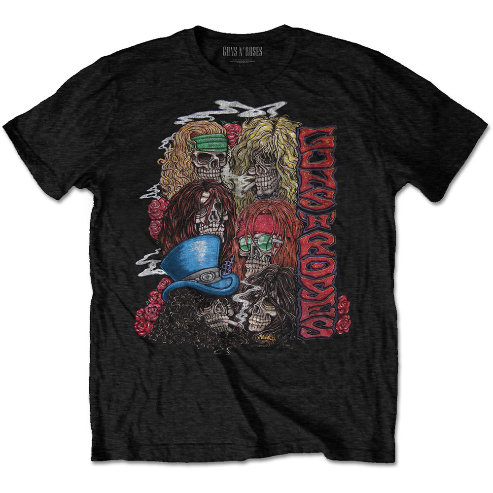 Tričko Guns N’ Roses - Stacked Skulls, Unisex,Čierna,XXL