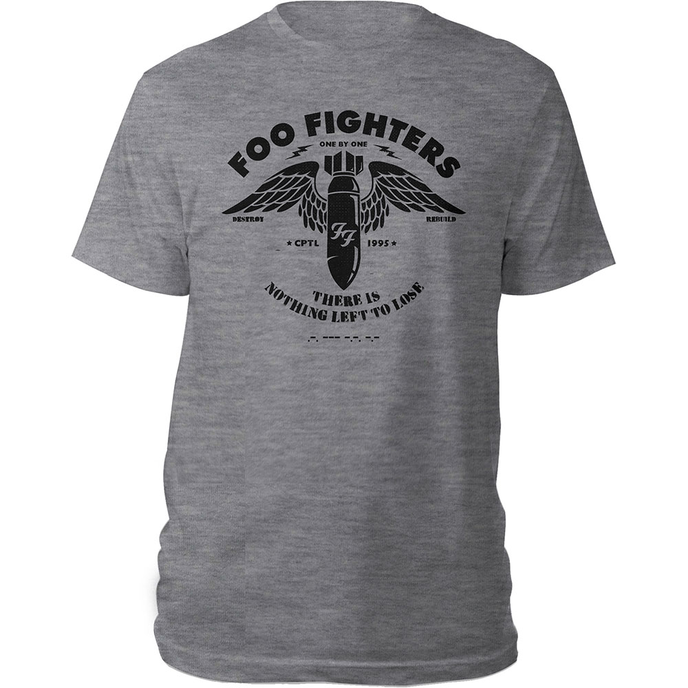 Tričko Foo Fighters - Stencil, Unisex,Šedá,XXL