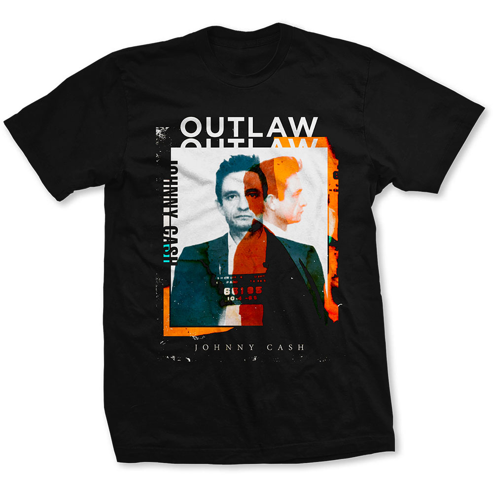 Tričko Johnny Cash - Outlaw Photo, Unisex,Čierna,XXL