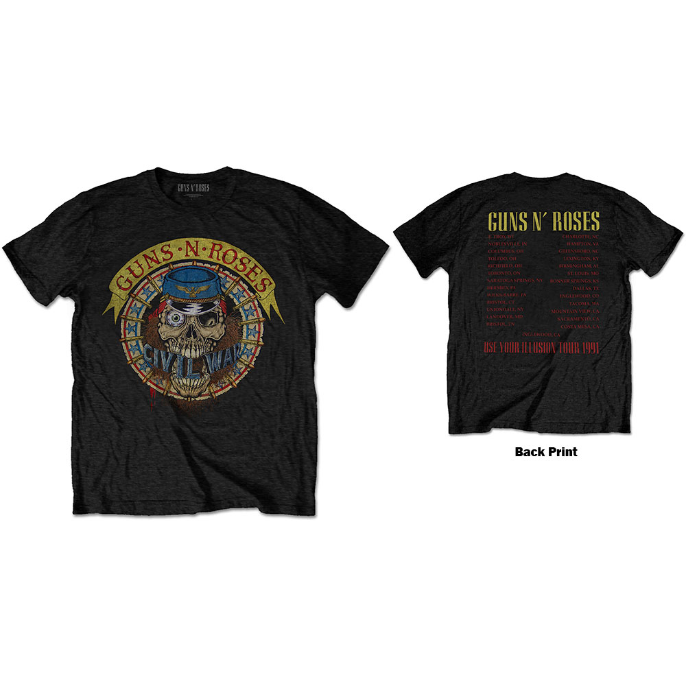 Tričko Guns N’ Roses - Skull Circle, Unisex,Čierna,XXL