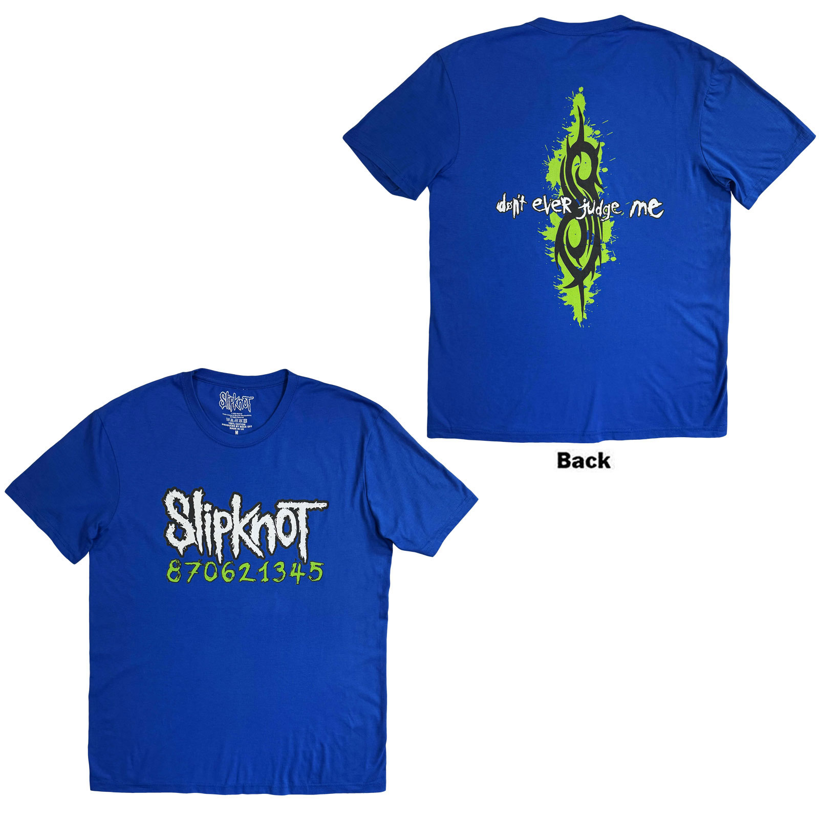 Tričko Slipknot - Don't Ever Judge Me Neon, Unisex,Modrá,XXL