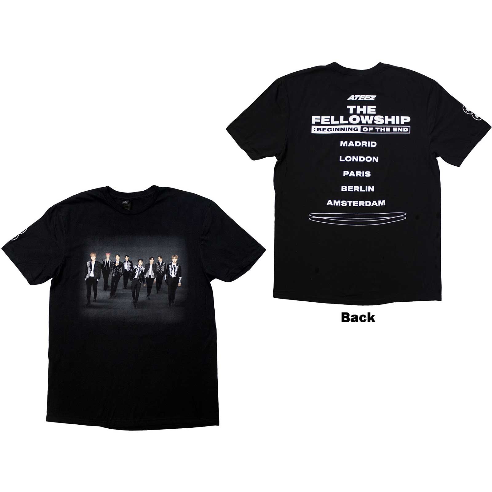 Tričko ATEEZ - Fellowship Tour Euro Photo, Unisex,Čierna,L