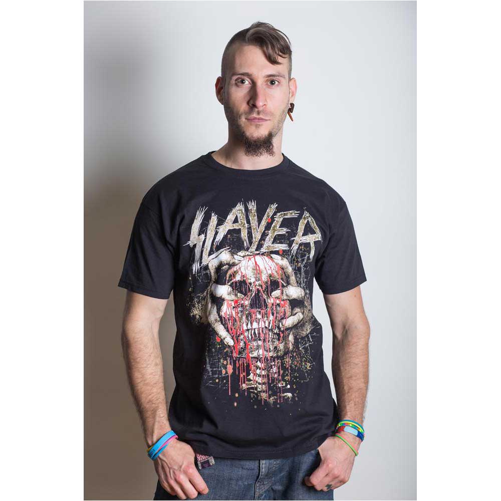 Tričko Slayer - Skull Clench, Unisex,Čierna,XXL