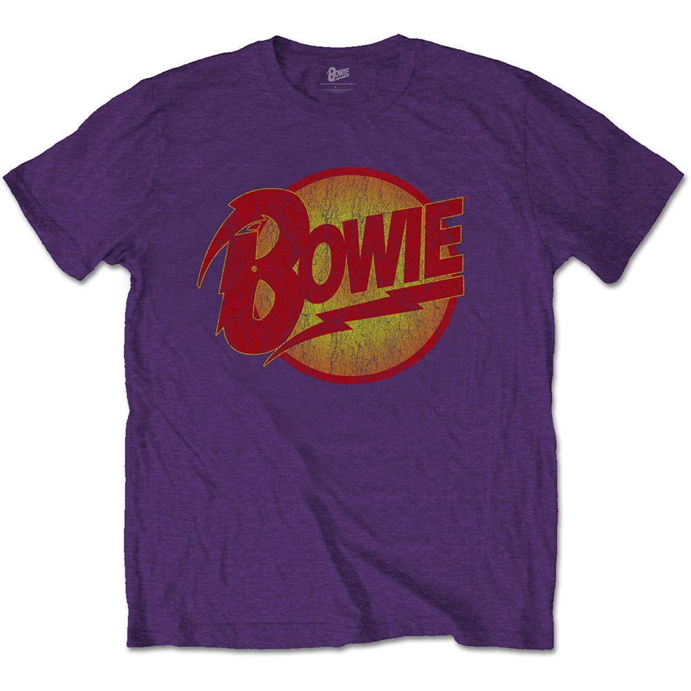 Tričko David Bowie - Vintage Diamond Dogs Logo, Unisex,Fialová,XXL