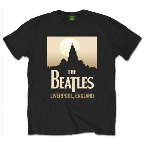 Tričko The Beatles - Liverpool, England, Unisex,Čierna,L