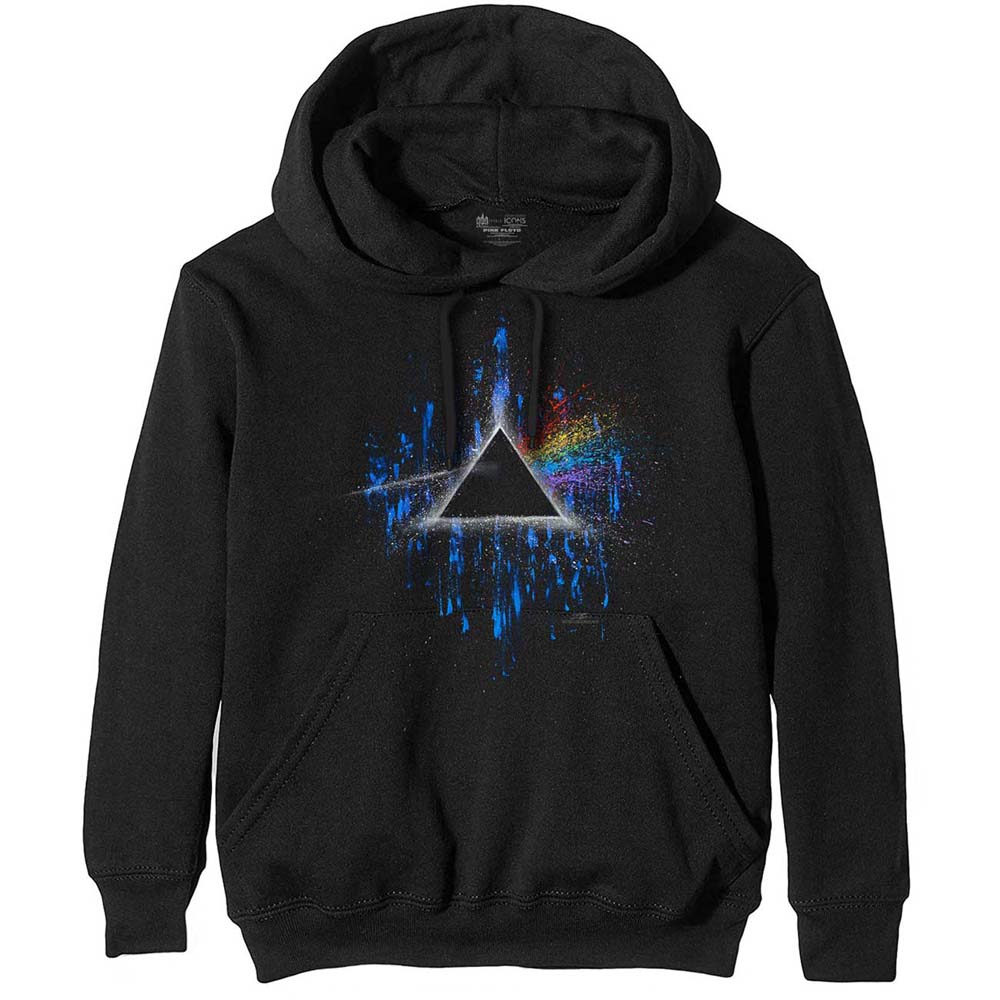 Mikina Pink Floyd - Dark Side of the Moon Blue Splatter, Unisex,Čierna,S