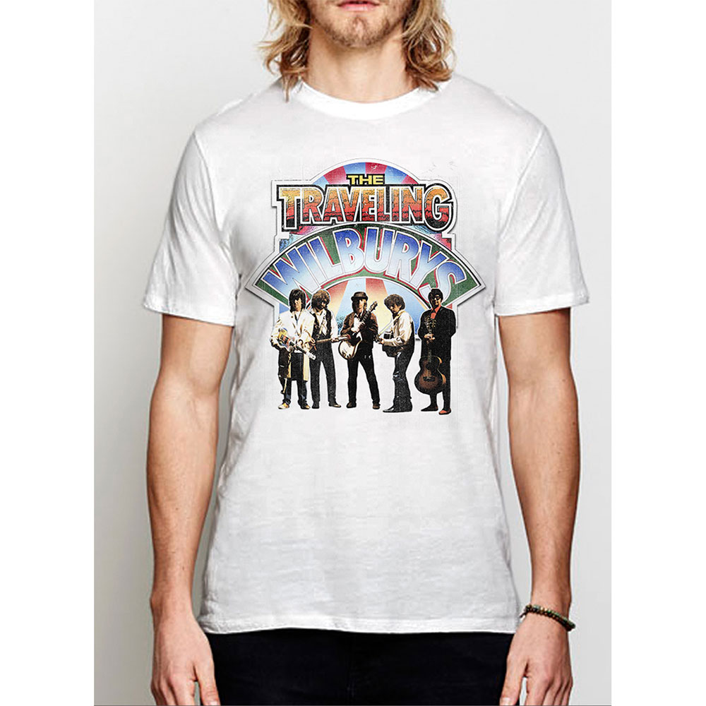 Tričko Traveling Wilburys - Band Photo, Unisex,Biela,S