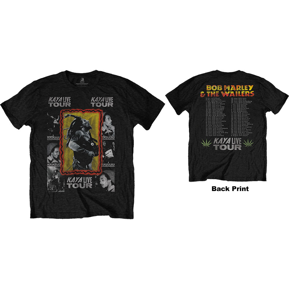 Tričko Bob Marley - Kaya Tour, Unisex,Čierna,XXL