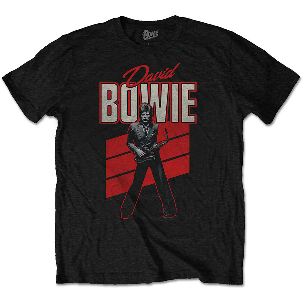 Tričko David Bowie - Red Sax, Unisex,Čierna,XXL