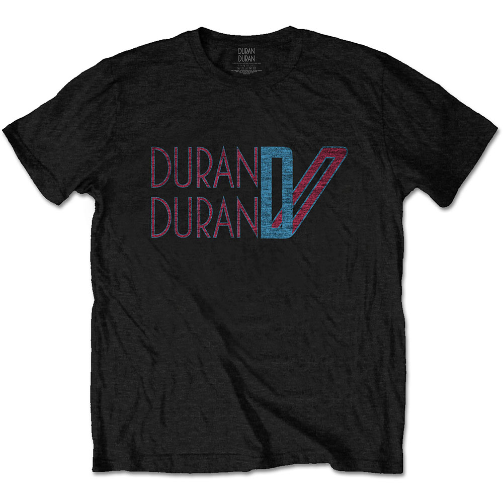 Tričko Duran Duran - Double D Logo, Unisex,Čierna,XXL