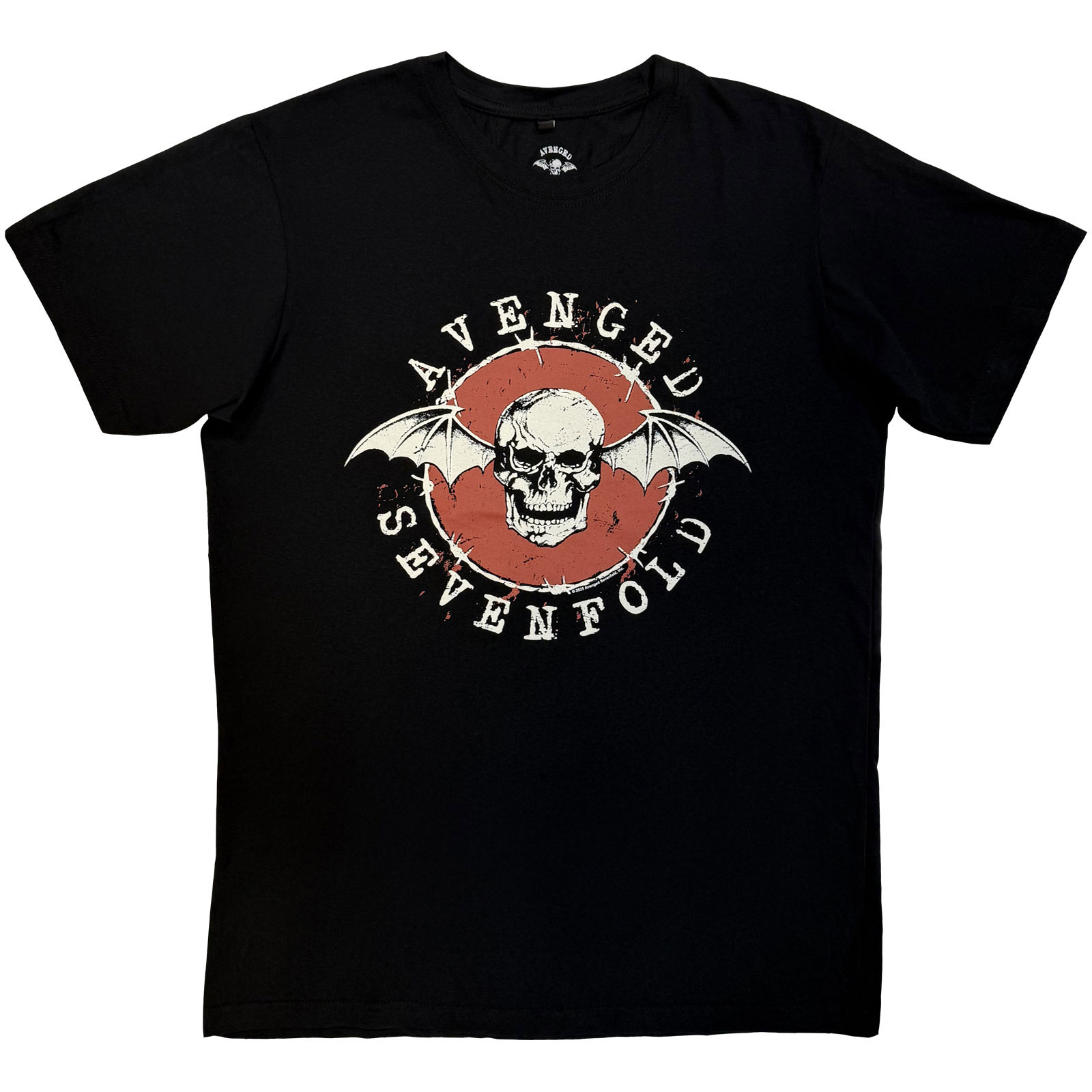 Tričko Avenged Sevenfold - Deathbat Red Circle, Unisex,Čierna,XXL