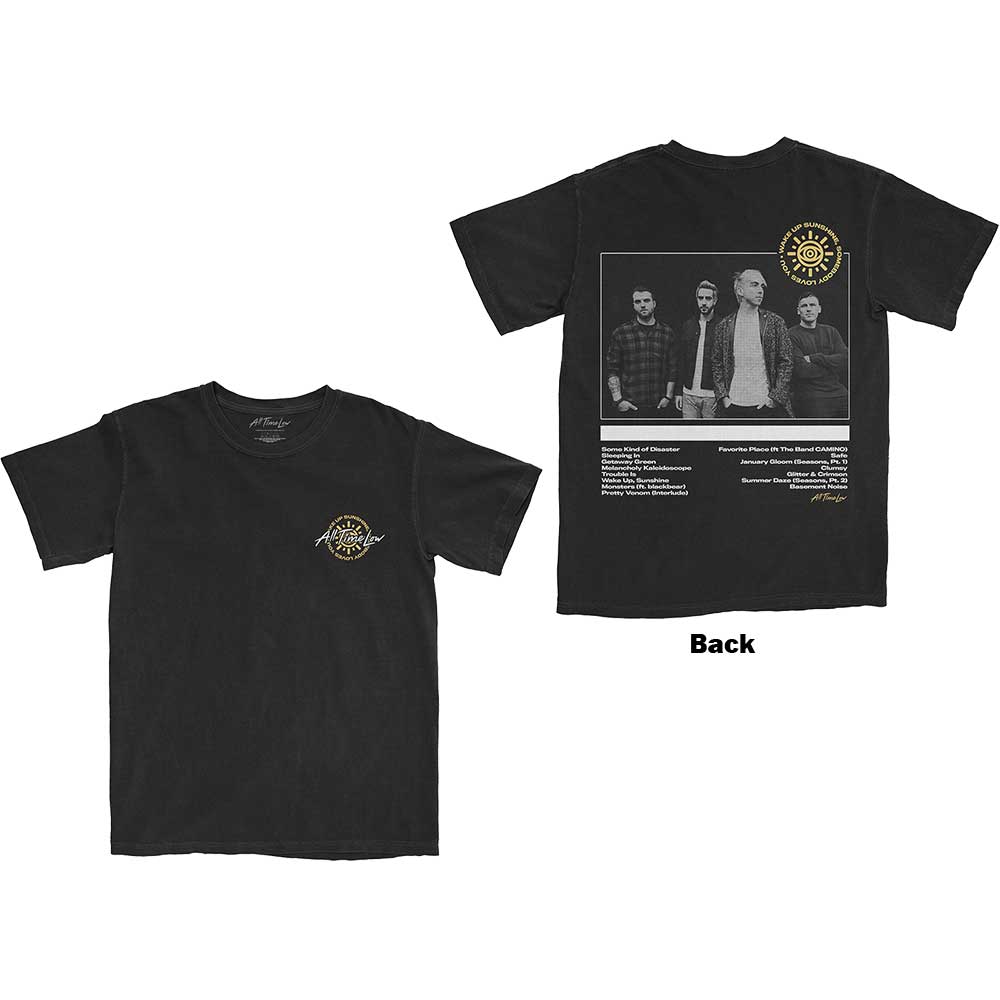 Tričko All Time Low - Wake Up Sunshine Track List, Unisex,Čierna,XXL